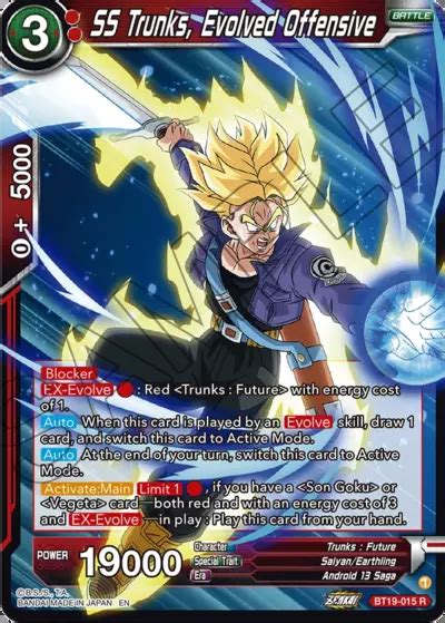 BT19 015 R SS Trunks Evolved Offensive DBSCards Fr