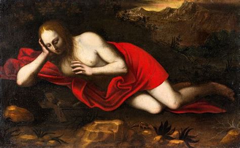 Pittore Del Xvii Secolo Maria Maddalena Penitente Nella Grotta Della