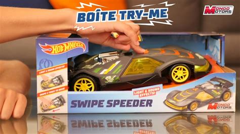 Voiture Hot Wheels Swipe Speeder V Hicule Motoris Sons Et Lumi Res Mondo Motors Youtube