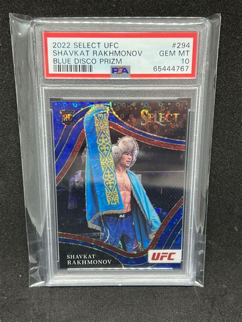 Panini Select Ufc Shavkat Rakhmonov Blue Disco Octagonside Ssp