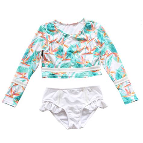 Peaskjp Baby Swimsuit Girl Gril S Floral Print Bikini Bathing Suit