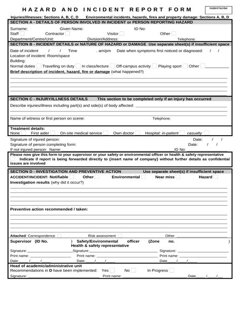 Incident Report Sample Fill Out Sign Online Dochub