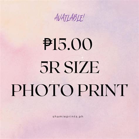 5R Size Photo Print (5 x 7 in) | Shopee Philippines