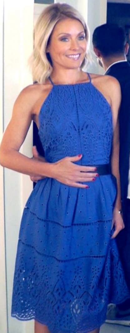 Who Made Kelly Ripas Blue Scallop Dress Dresses Scalloped Dress