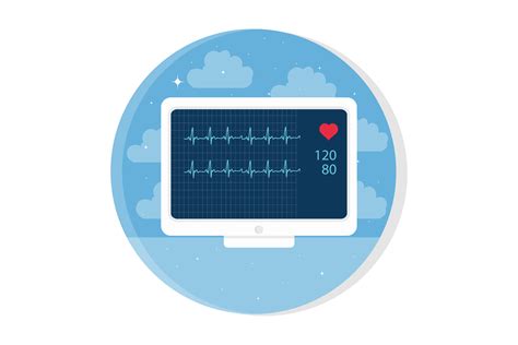 Flat Icon Monitor Holter Graphic By Hijumpingball · Creative Fabrica