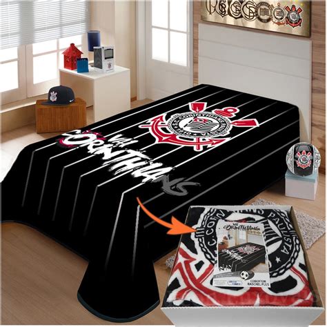 Cobertor Corinthians Oficial Jolitex Raschel Solteiro 2x1 5m Shopee