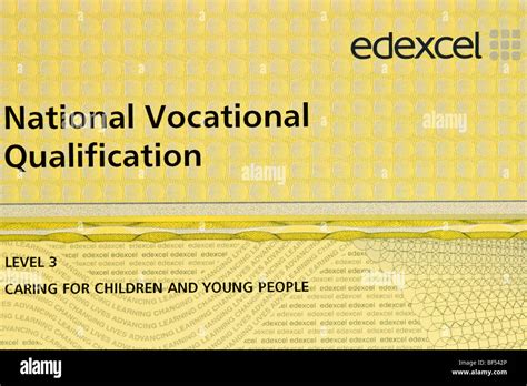 NVQ level 3 certificate Stock Photo - Alamy