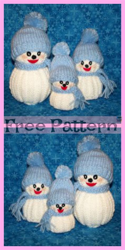 Cutest Knitted Snowman Free Patterns Diy Ever