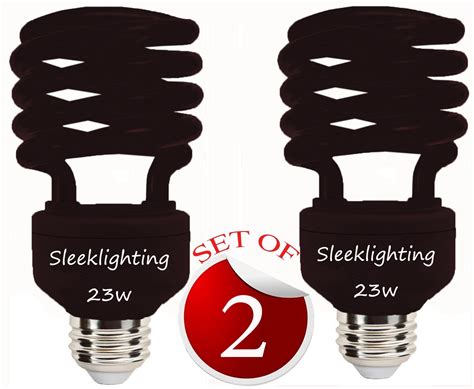 Sleeklighting 23 Watt T2 Black Light Spiral Cfl Light Bulb 120v E26