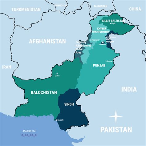Pakistan Country Map 20852569 Vector Art at Vecteezy