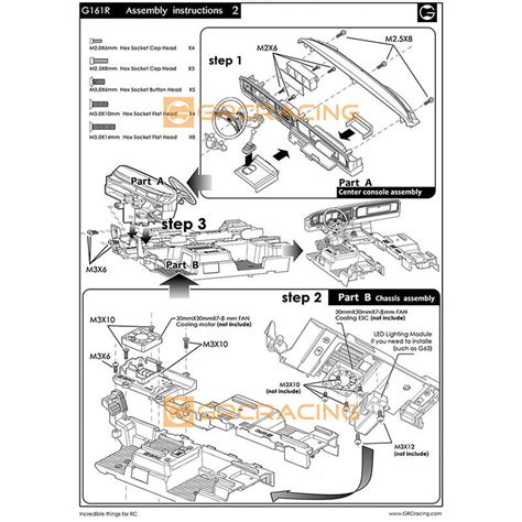 Grc Full Interior Body Shell Cab Seat Kit Fr 110 Rc Crawler Traxxas