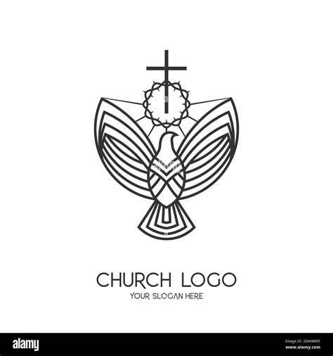 Church Logo Christian Symbols The Cross Of Jesus Christ And The Symbol Of The Holy Spirit Is A