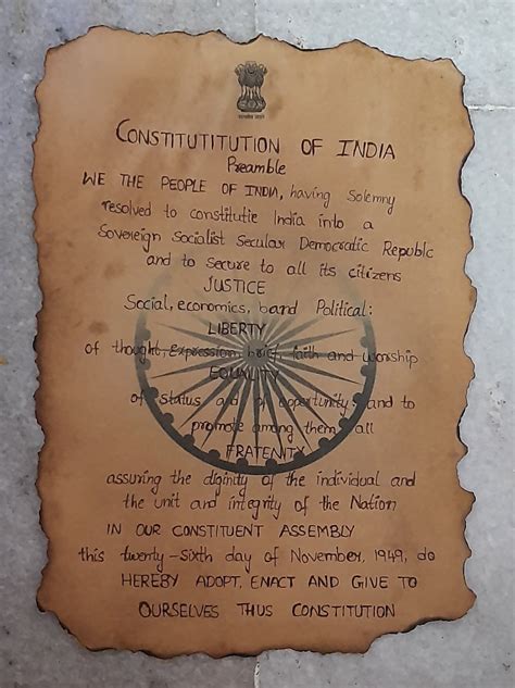 Poster On Preamble Of India India NCC