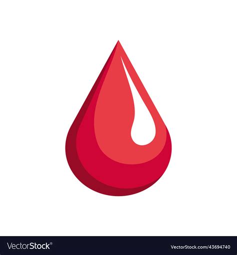 Red Blood Drop Royalty Free Vector Image Vectorstock