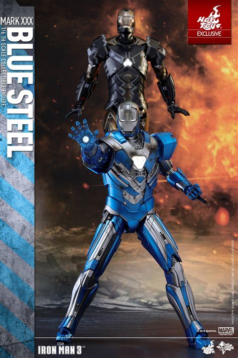 Hot Toys Iron Man Mark XXX Blue Steel Armor Figure The Toyark News
