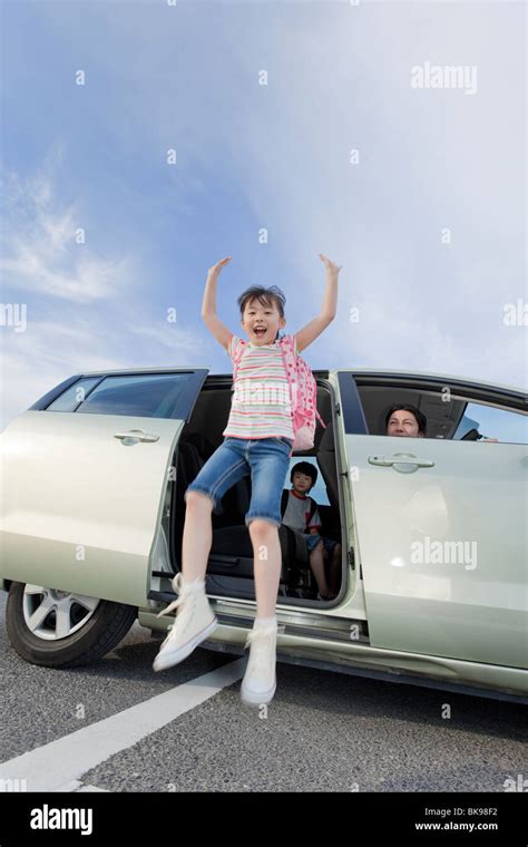 Jumping out of car hi-res stock photography and images - Alamy