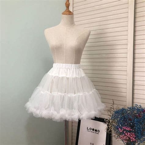 Girls Lace Ruffled Short Petticoat White Fluffy Bubble Tutu Etsy