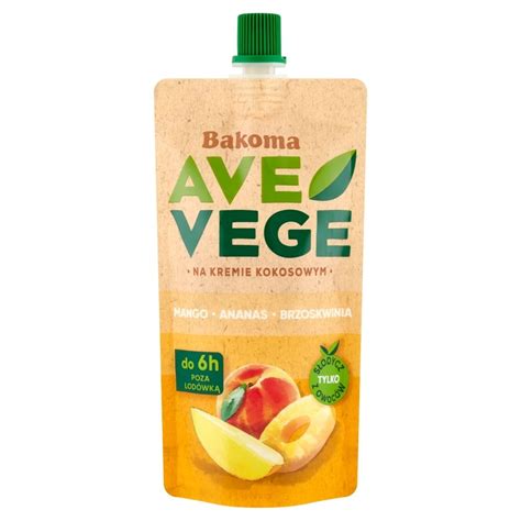 Bakoma Ave Vege Ro Linny Produkt Kokosowy Mango Ananas Brzoskwinia