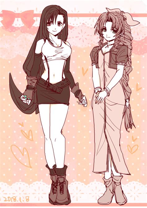 Tifa Lockhart And Aerith Gainsborough Final Fantasy And 1 More Drawn