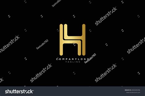 H4 4h H 4 Abstract Initial Stock Vector Royalty Free 2002505396