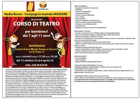 Noverasco Corso Di Teatro Bambini Anni Stagione