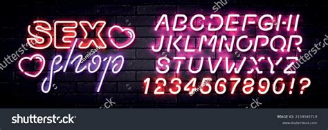 Vector Realistic Isolated Neon Sign Sex Stock Vector Royalty Free Shutterstock