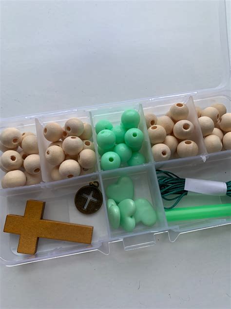 Rosary Making Kit Love Make Your Own Rosary Hearts Rosary Etsy