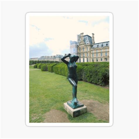Statue Naked Woman Aristide Maillol Tuileries Gardens Paris France Europe Sticker For Sale