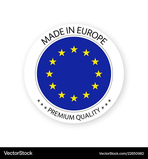 Modern made in europe label european sticker Vector Image