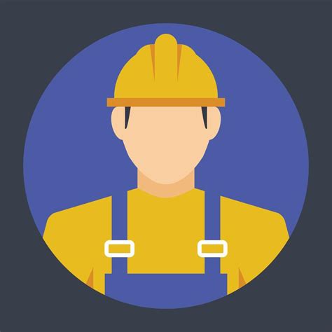 Trendy Construction Worker 15399003 Vector Art at Vecteezy