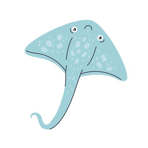 cute stingray animal 5259851 Vector Art at Vecteezy