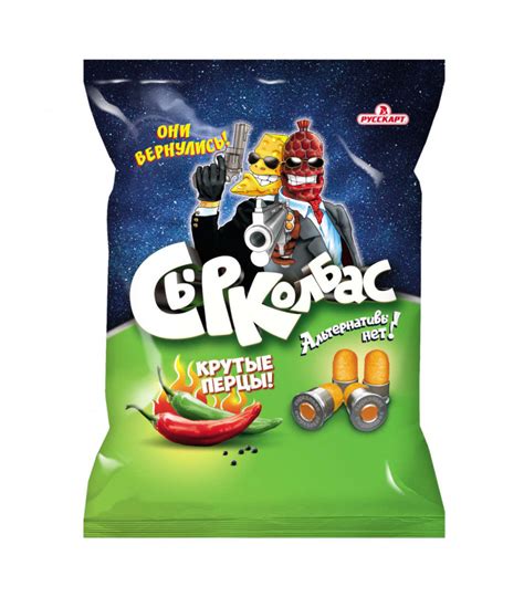 Сырколбас кукурузные снеки острый перец 100г х 15шт