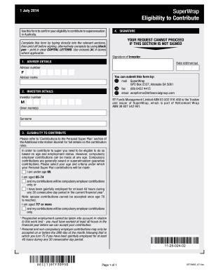 Fillable Online Eligibility To Contribute Fax Email Print Pdffiller