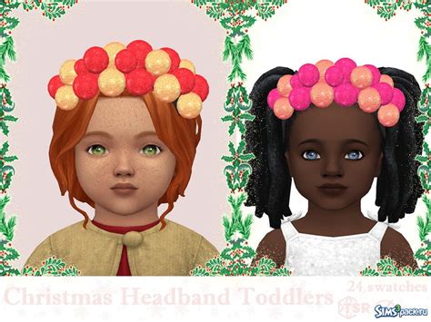 Скачать ободок Christmas от Dissia для Симс 4