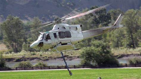 Helicopter Aerial Firefighting Action Near Cawston Bc Canada Youtube