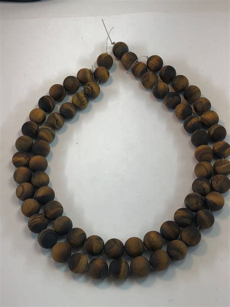 Matte Brown Tiger Eye Gemstone Beads Mm Round Beads On Inch