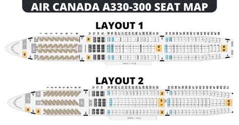 Air Canada Airbus 330 Seat Map - Image to u