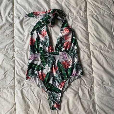 Hawaiian Print One Piece Bikini Swimsuit Women S Fashion Swimwear Bikinis Swimsuits On