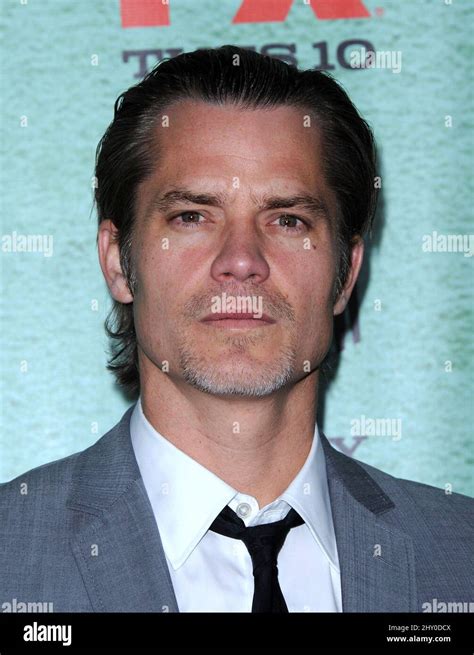 timothy olyphant attending  justified season premiere held