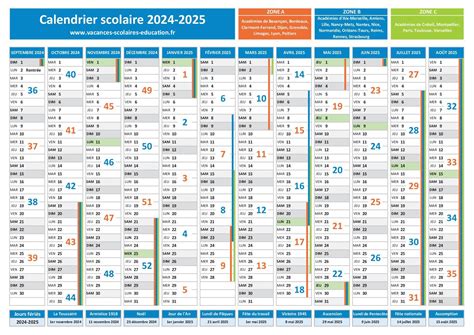 Numéro de semaine 2024-2025 : liste - dates - calendrier
