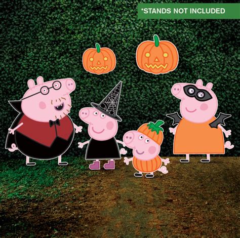 Peppa Pig Halloween Yard Sign, Peppa Pig Cutouts SET, Peppa Pig Props, Peppa Pig Birthday ...