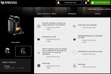Mode d emploi Machine à café Nespresso Vertuo Mode emploi