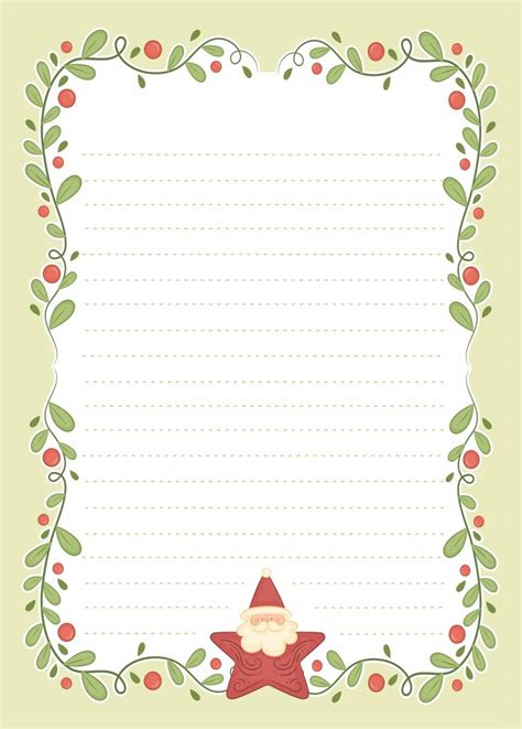 A Christmas Letter With A Santa Clause And Holly Wreath Around It On A