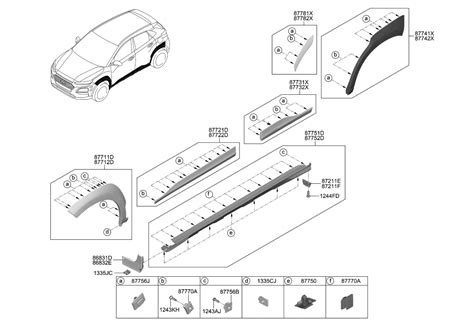 87731 J9IA0 Genuine Hyundai GARNISH Assembly RR Dr Side LH