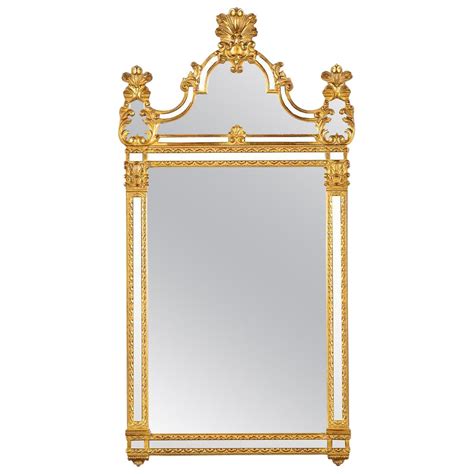 Large And Exquisite Louis Xvi Style Gilt Framed Mirror By Deknudt For