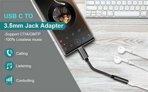 Usb C To Mm Jack Adapter Imangoo Type C Headphone Audio Adapter