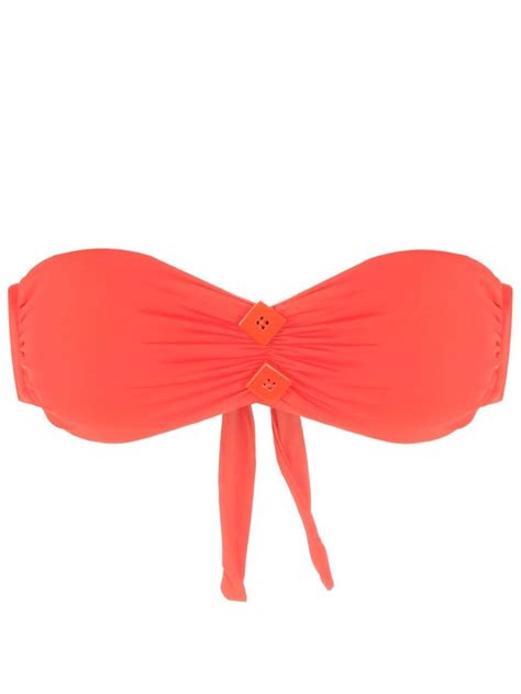 Clube Bossa Halterneck Bandeau Bikini Top Orange FARFETCH AO