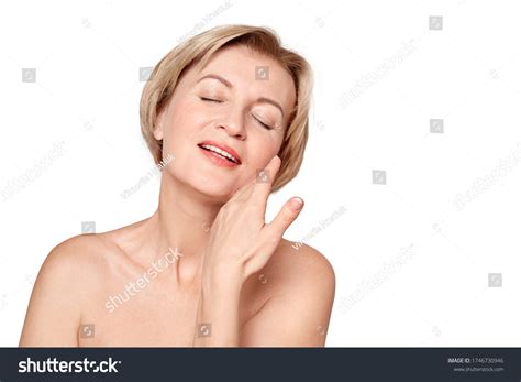 Naked Mature Woman Standing Isolated On Stock Photo 1746730946 Shutterstock