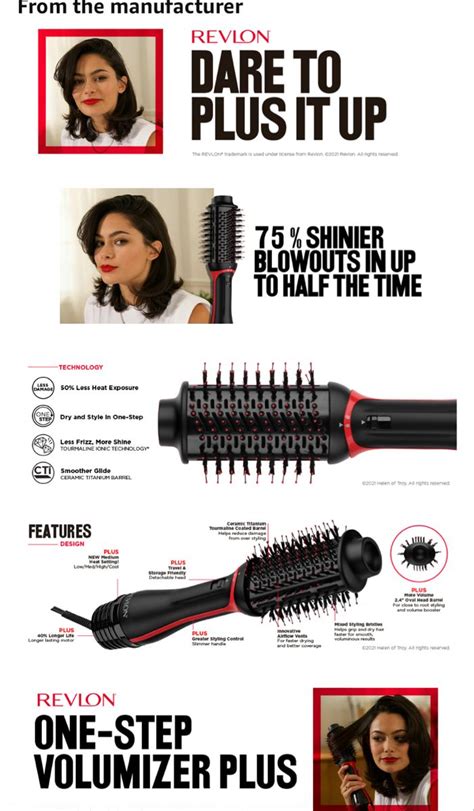 Revlon One Step Volumizer PLUS 2 0 Hair Dryer And Hot Air Brush Salon Quality Results