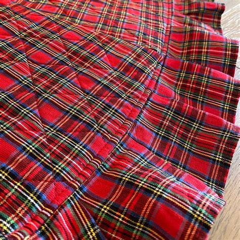 48 Red Tartan Homespun Quilted Tree Skirt By Marilee Home Jubilee Fabric